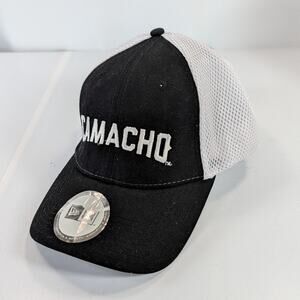 Camacho Cigars Logo Embroidered New Era Mesh Fitted Cap Hat Black White L / XL
